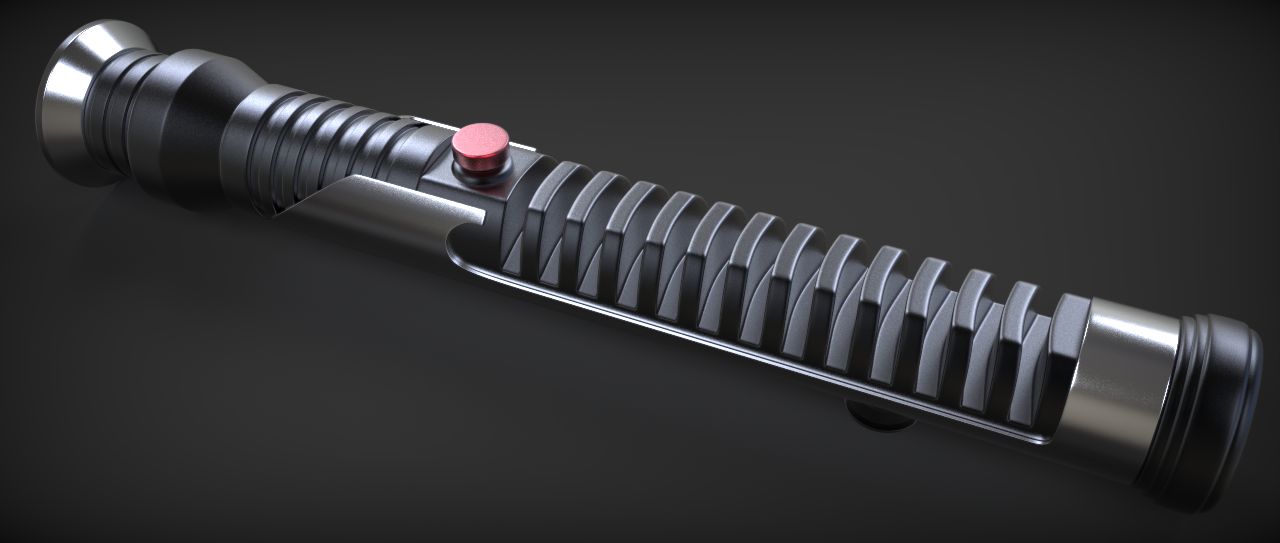 Quigon Jinn Lightsaber royalty-free 3d model - Preview no. 12