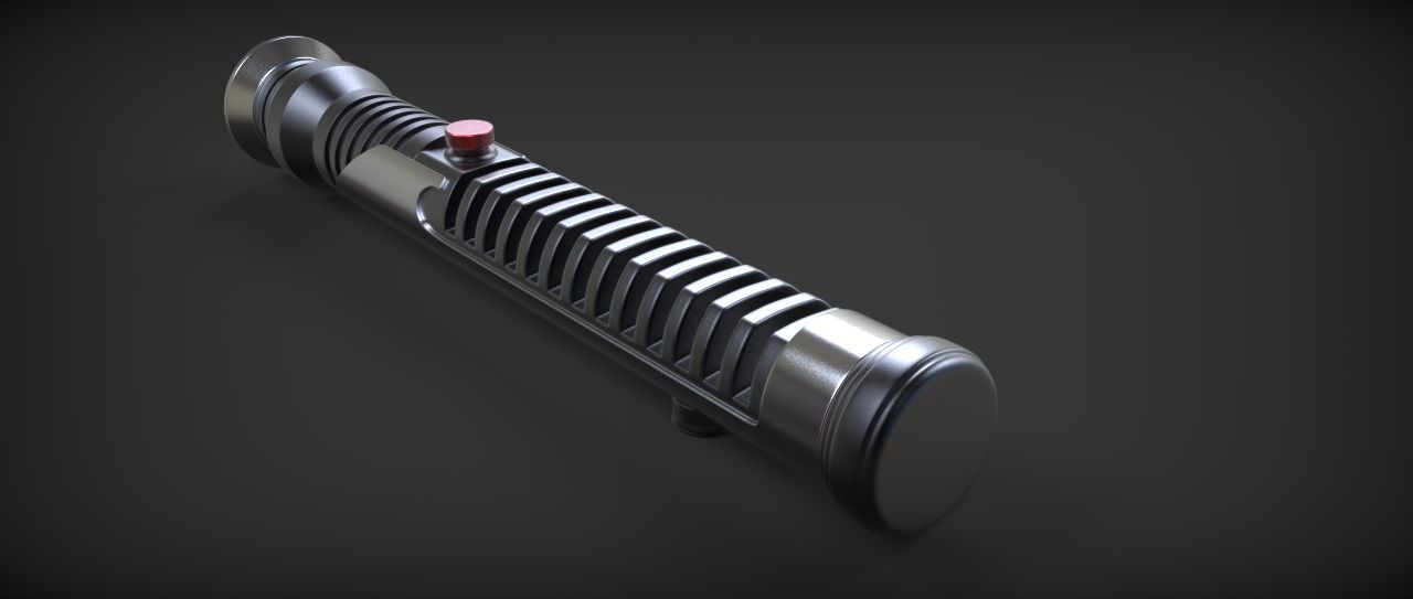 Quigon Jinn Lightsaber royalty-free 3d model - Preview no. 14