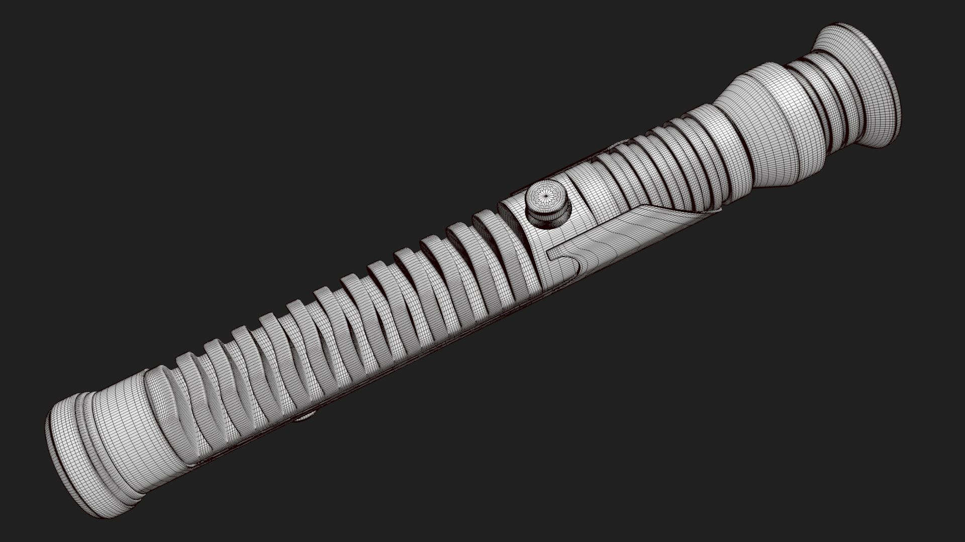 Quigon Jinn Lightsaber royalty-free 3d model - Preview no. 35