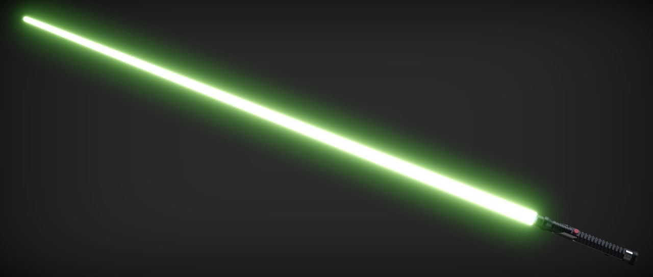 Quigon Jinn Lightsaber royalty-free 3d model - Preview no. 7