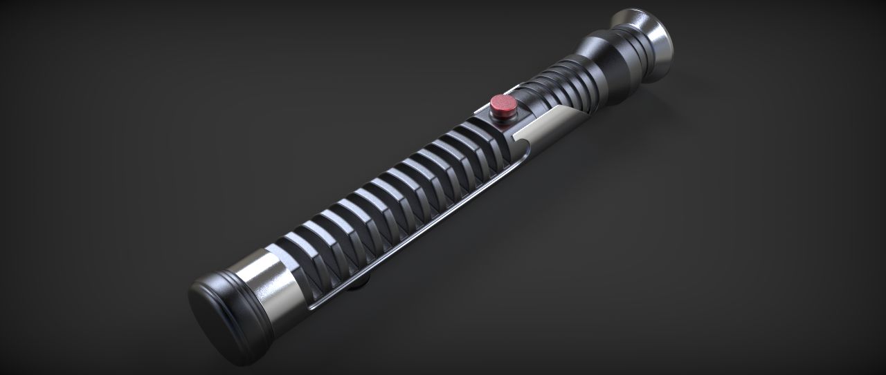 Quigon Jinn Lightsaber royalty-free 3d model - Preview no. 15