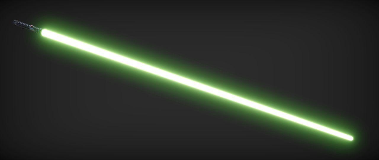 Quigon Jinn Lightsaber royalty-free 3d model - Preview no. 9