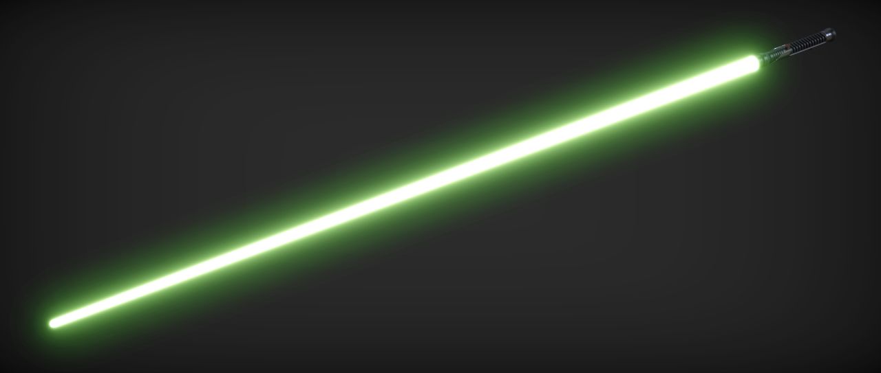 Quigon Jinn Lightsaber royalty-free 3d model - Preview no. 6