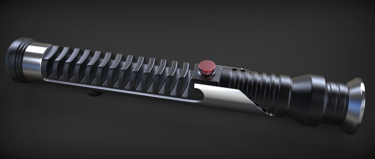 Quigon Jinn Lightsaber royalty-free 3d model - Preview no. 16