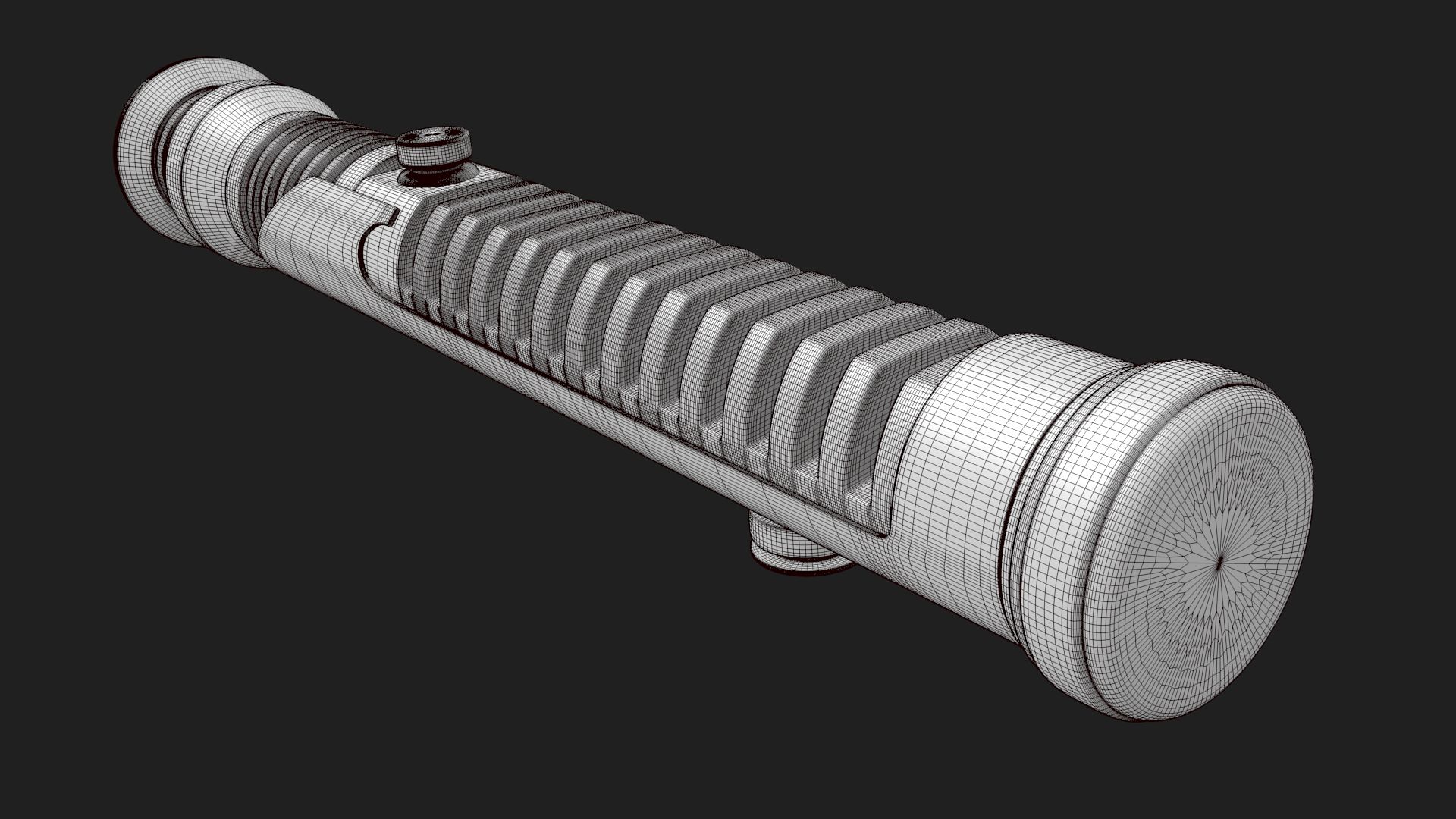 Quigon Jinn Lightsaber royalty-free 3d model - Preview no. 32