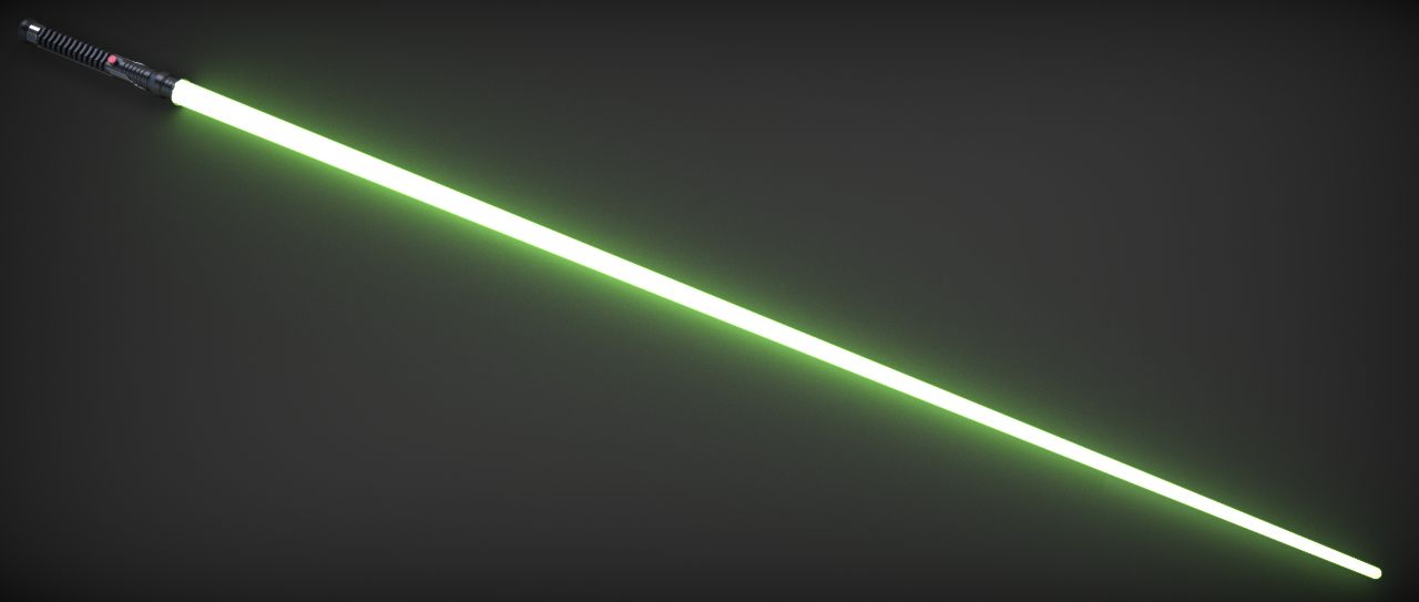 Quigon Jinn Lightsaber royalty-free 3d model - Preview no. 22