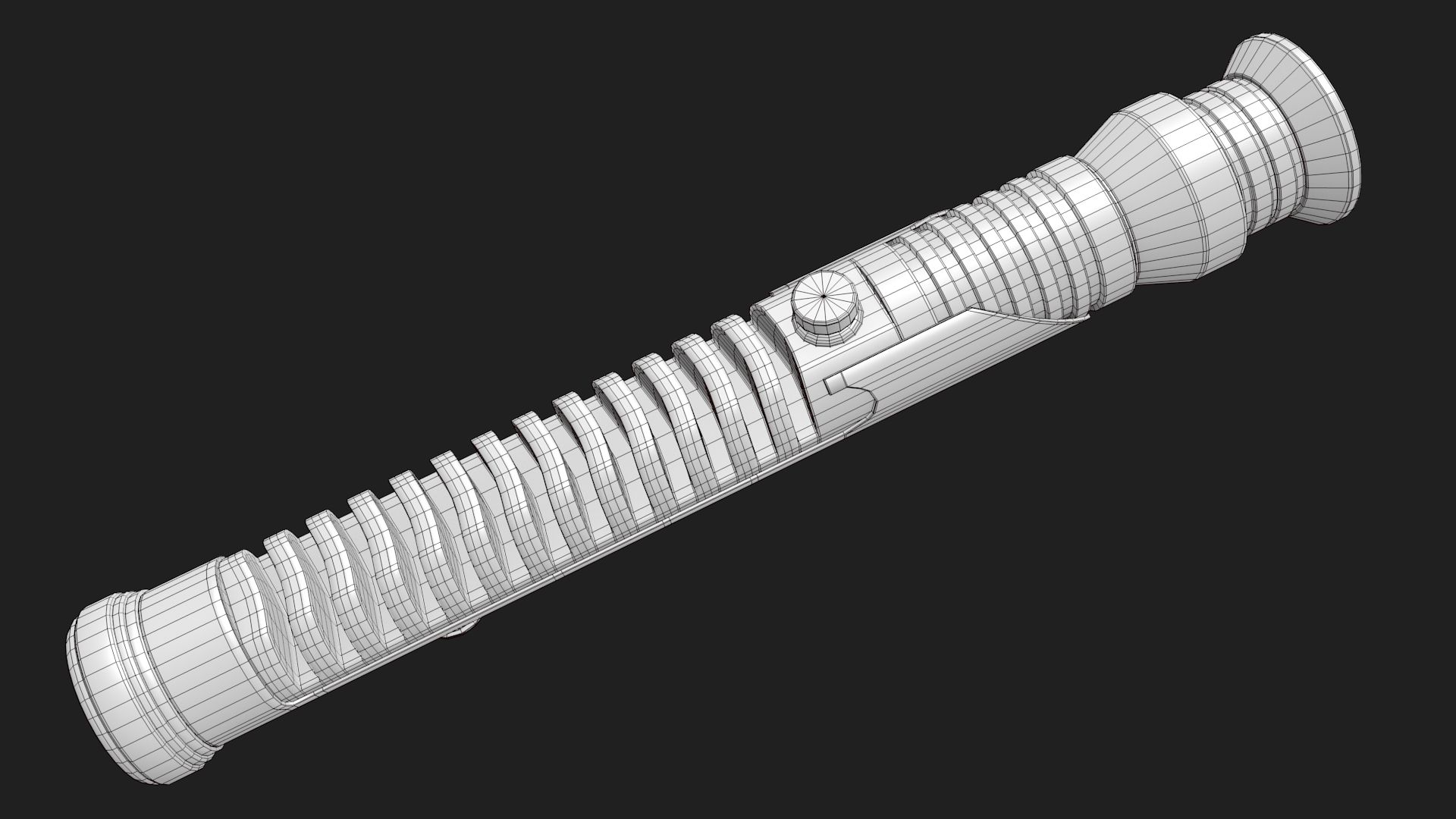 Quigon Jinn Lightsaber royalty-free 3d model - Preview no. 38