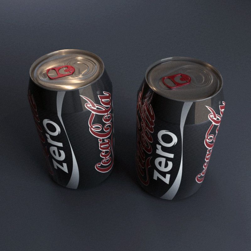 Coca Cola Zero 3d model