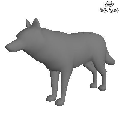 Low Poly Wolf 3d model