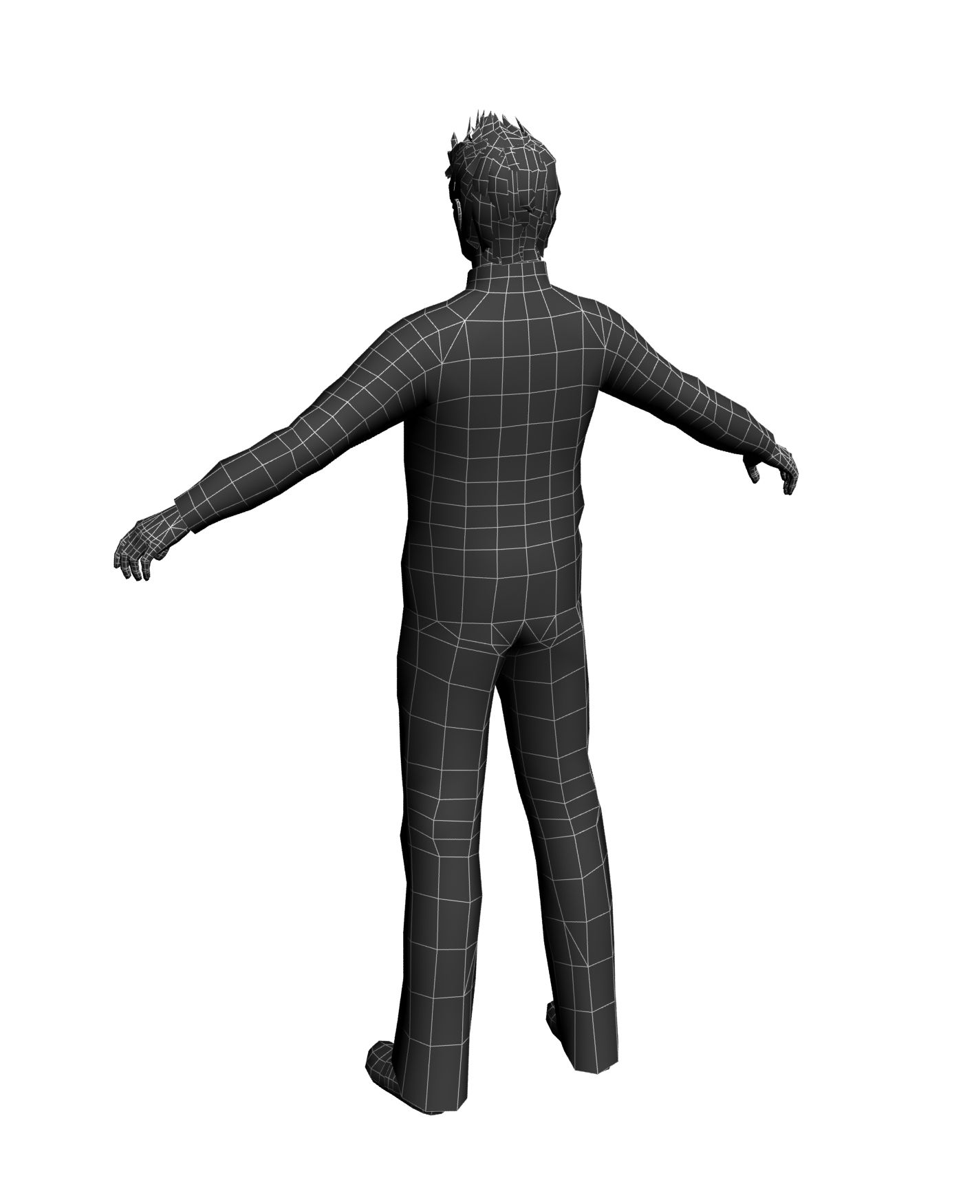 Man In A Tracksuit royalty-free 3d model - Preview no. 5