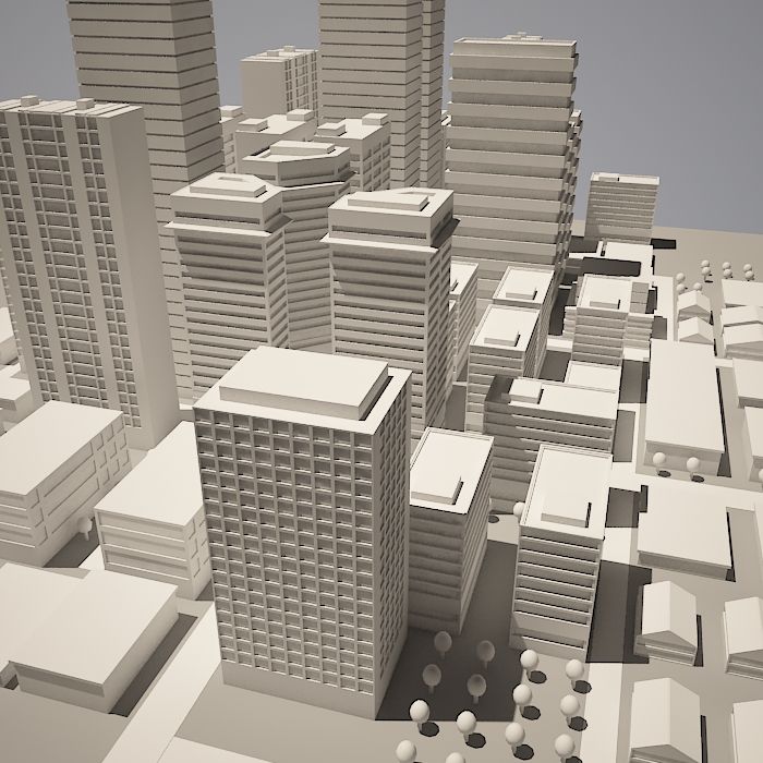 Modello semplice City A 3d model