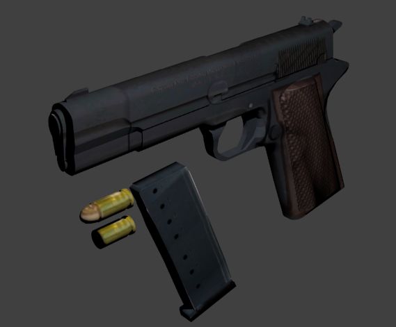 Colt .45 Pistol 3d model