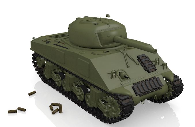 Sherman Tank 3d model