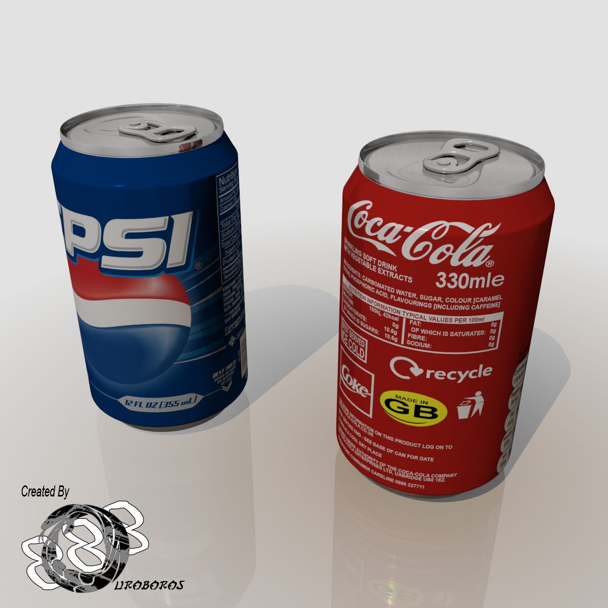 Drink Cans royalty-free 3d model - Preview no. 2