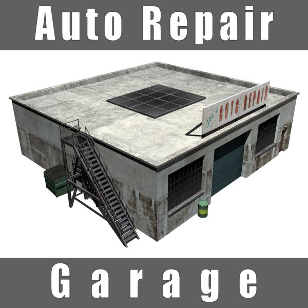 Auto Repair Garage 3d model