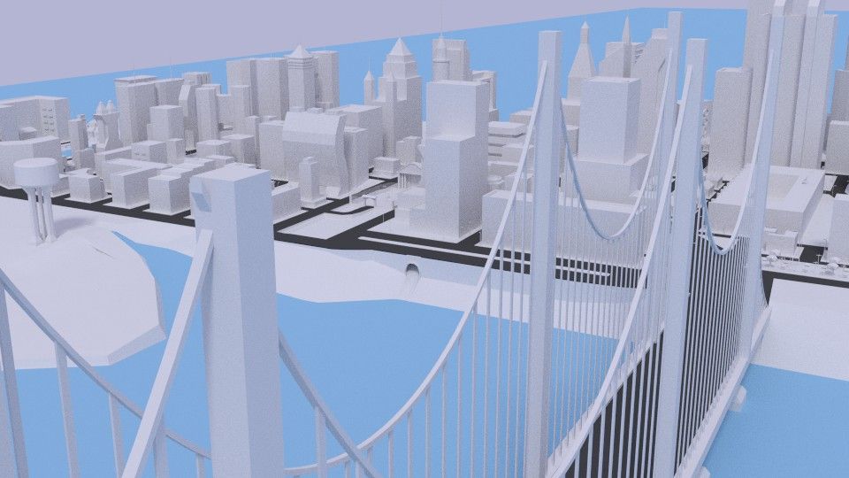 Ciudad Low Poly modelo 3d