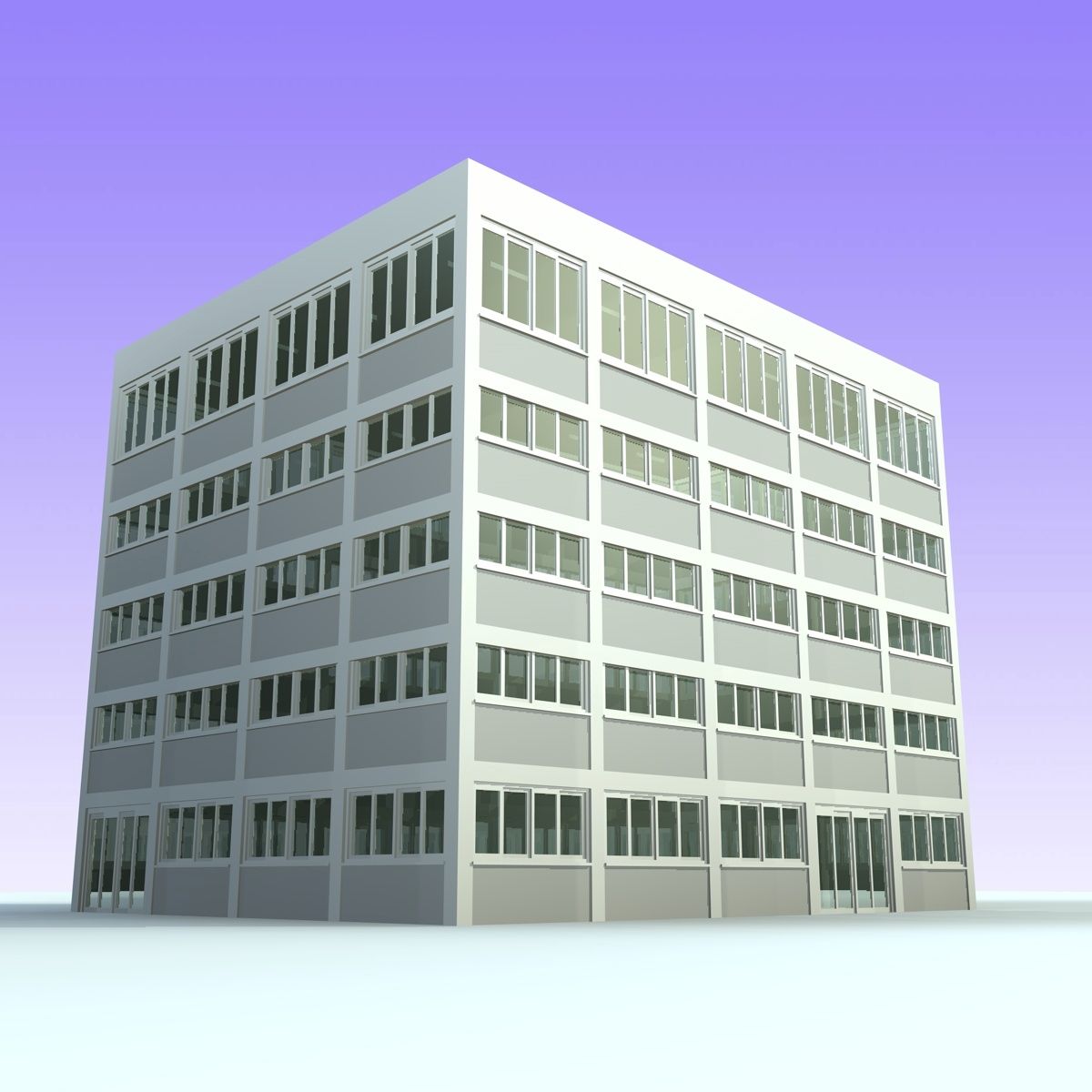 Edificio per uffici 6 3d model