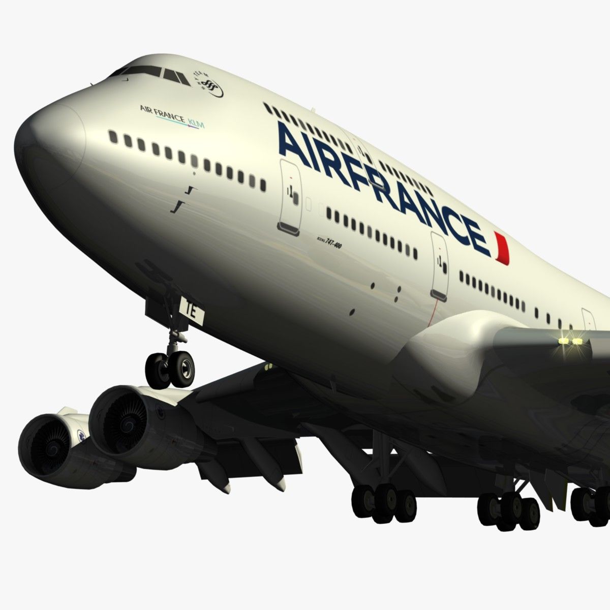 波音747-400法国航空 3d model