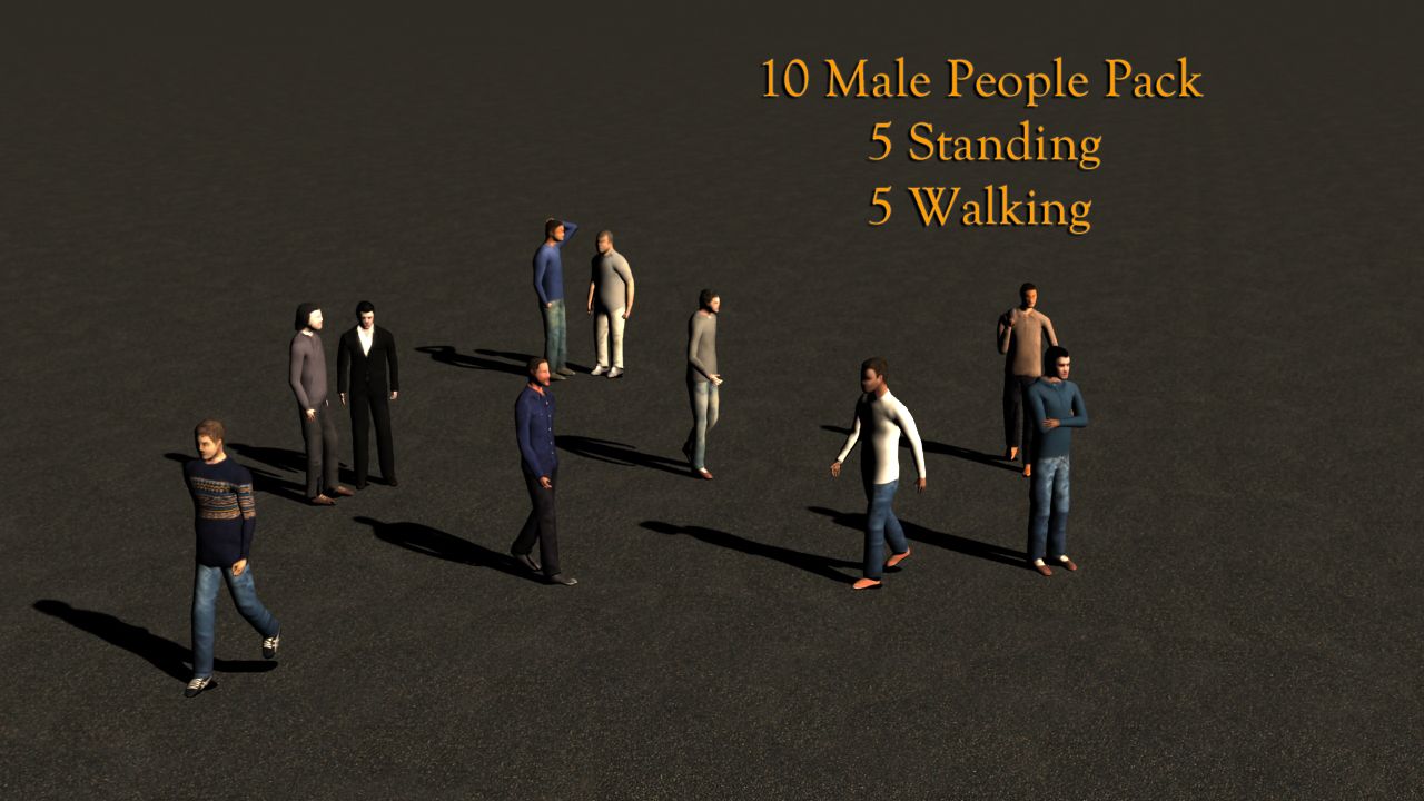 10 People Casual 3d Pack 3d model