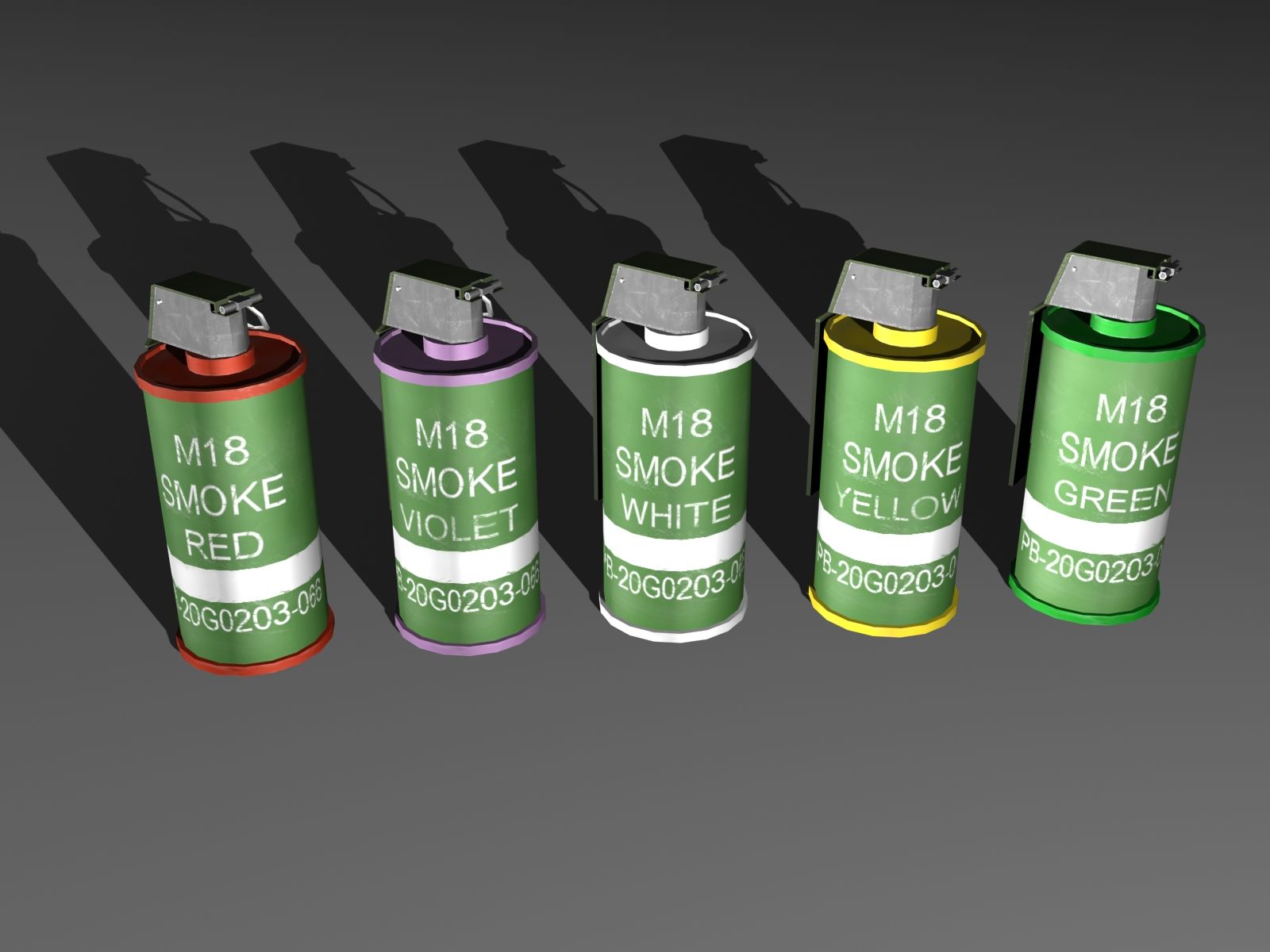 M18 Smoke Grenade 3d model