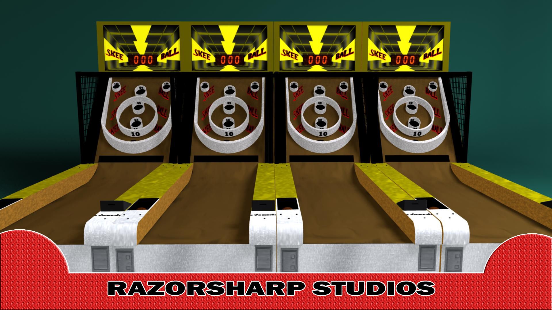 SkeeBall Carnival Game 3d model