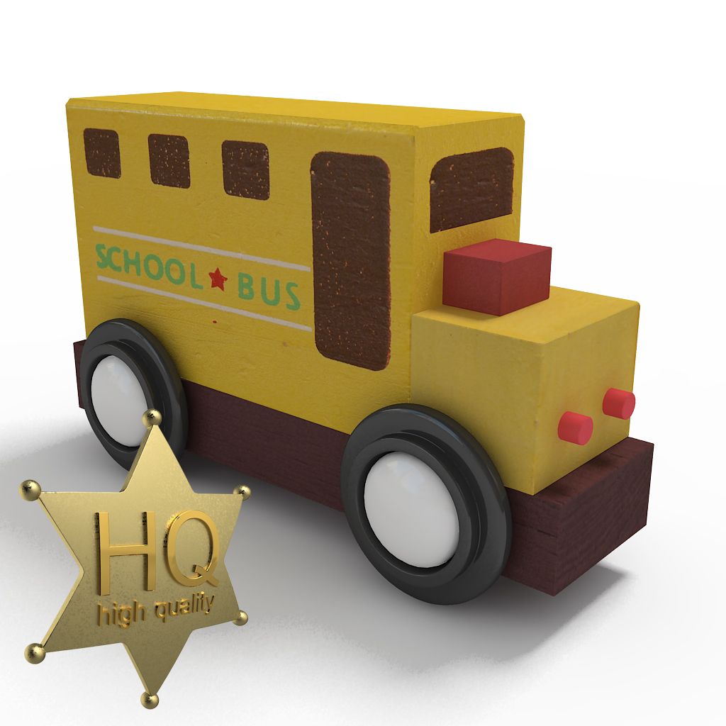 School bus toy 3d model