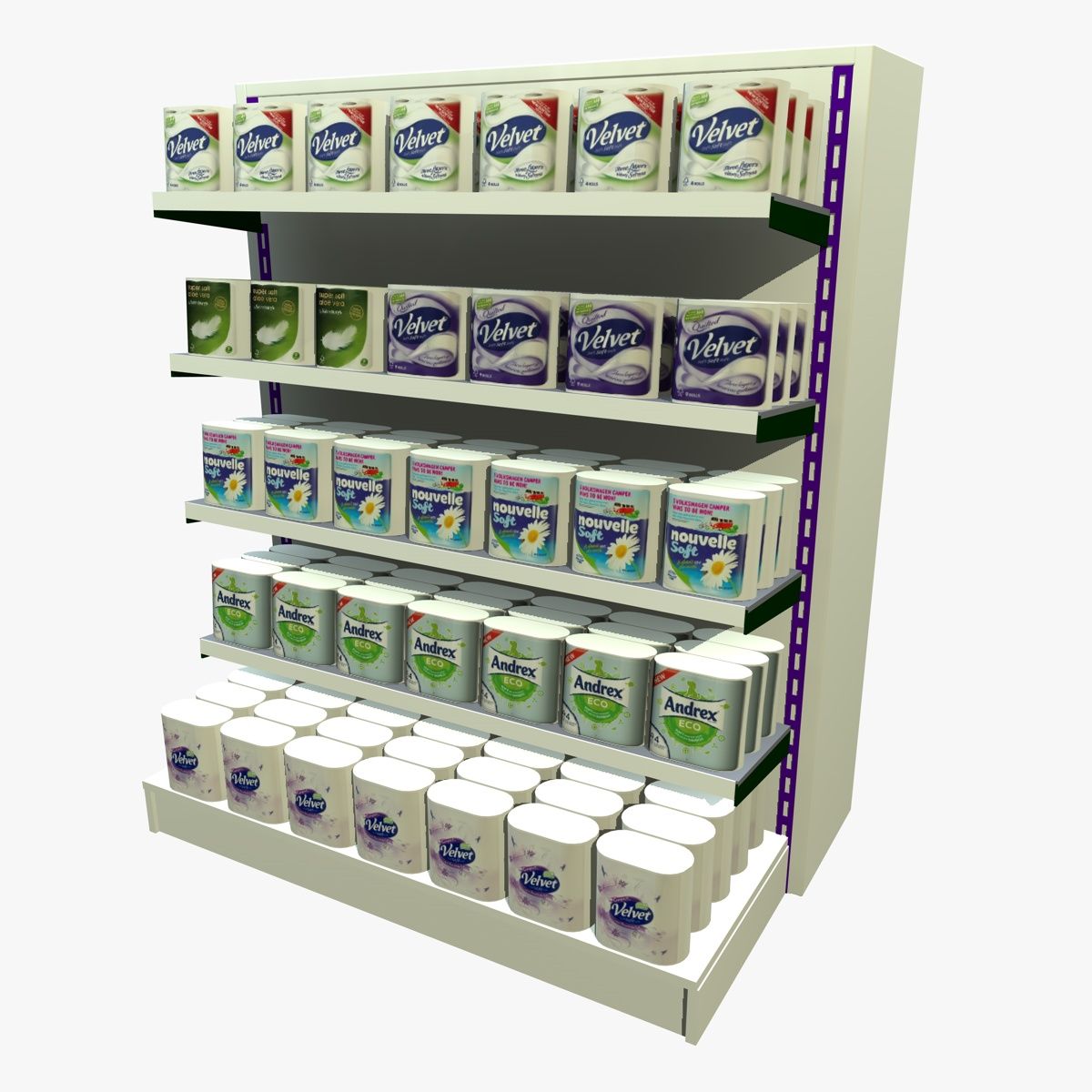 Toilet Roll Shopping Shelf 3d model