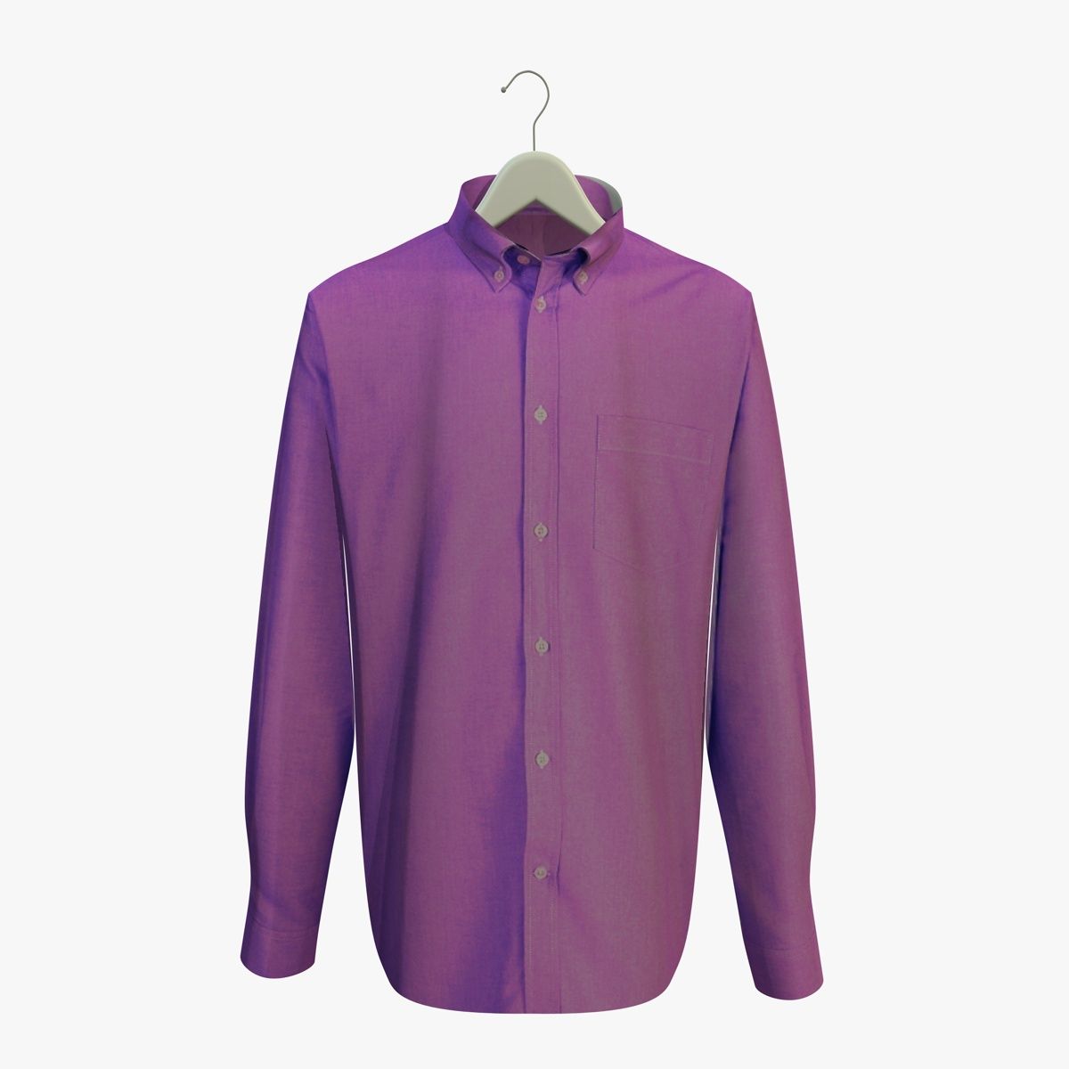 Purple Shirt on a Hanger 3d model