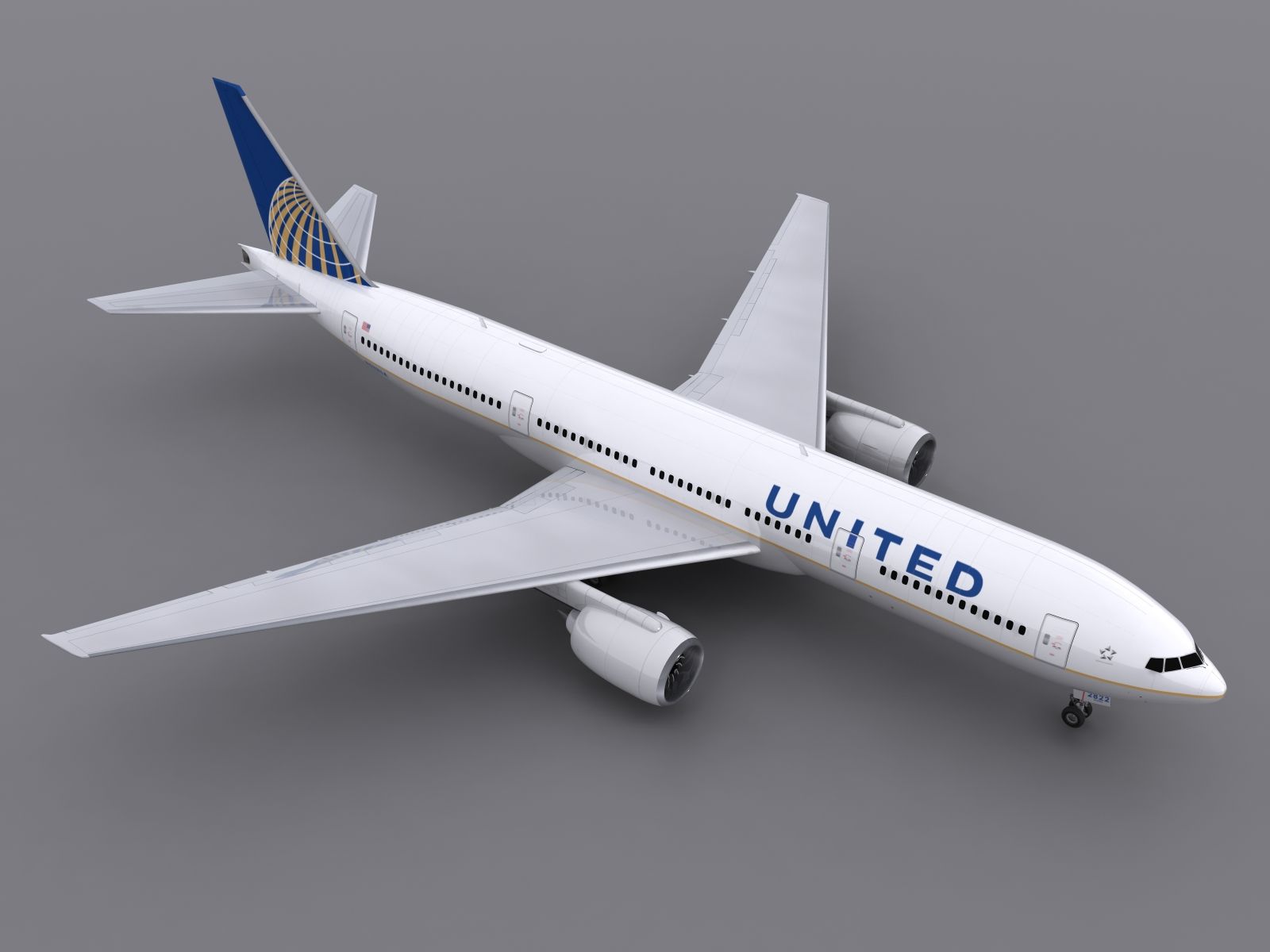 777-200 - United 3d model