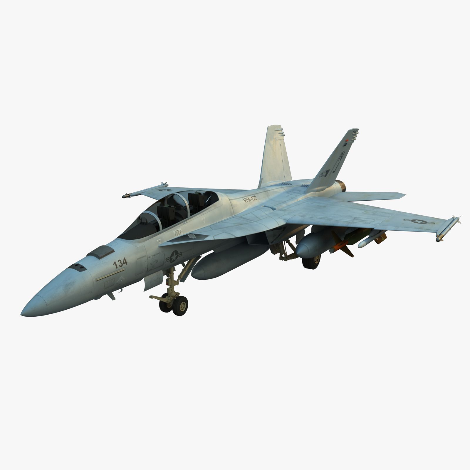 F/A 18F 超级大黄蜂 3d model