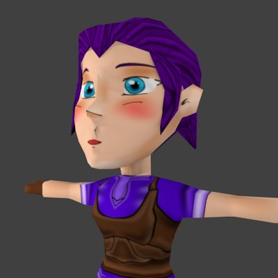 Chibi Girl Character 3d model