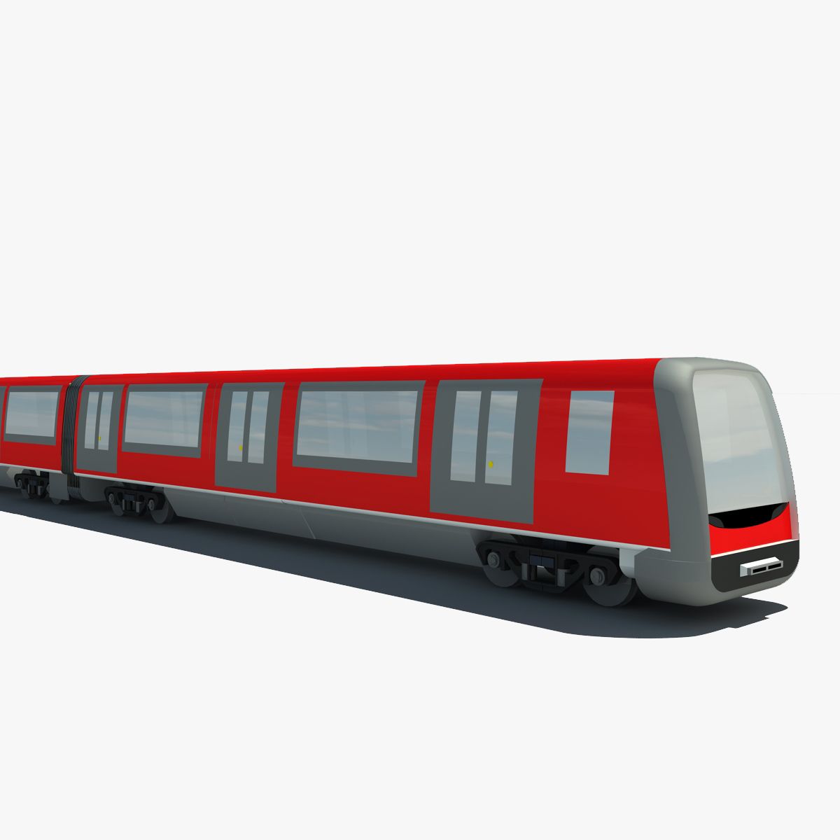 Subway train 3d model