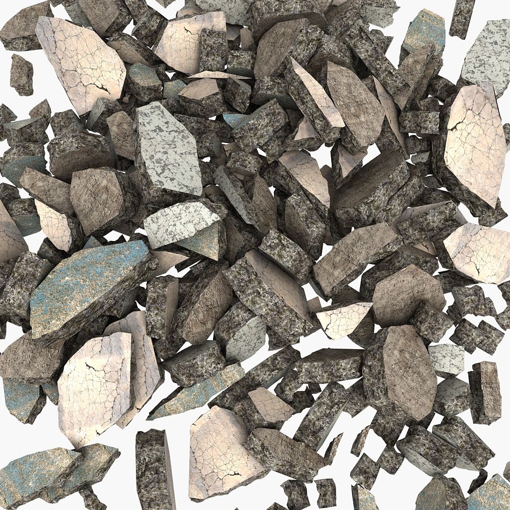 Stone Skräp Rock Skräp skräp royalty-free 3d model - Preview no. 30