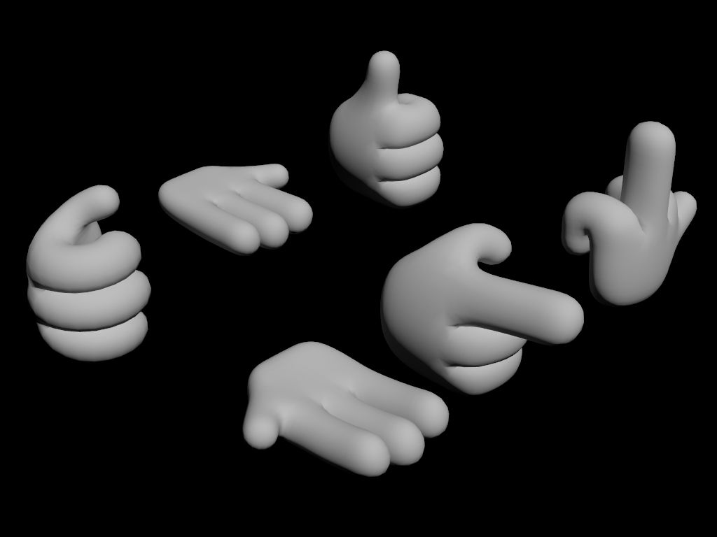 mano giocattolo 3d model