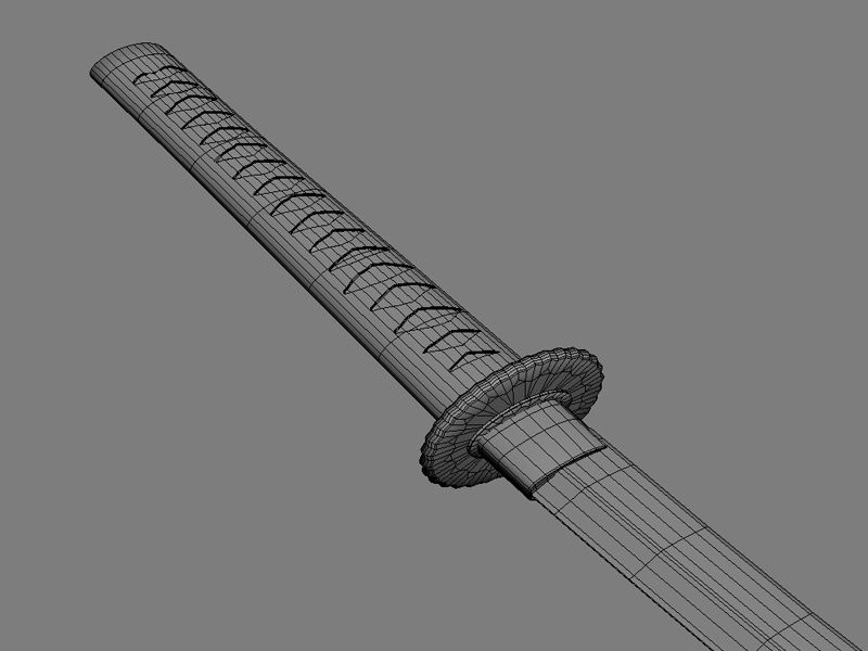 Chikurin Katana royalty-free 3d model - Preview no. 3