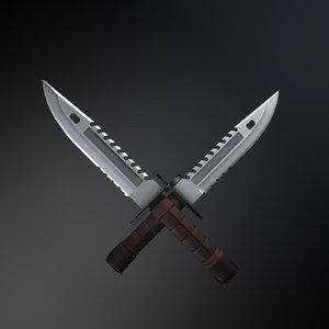 Tactical Knfie M9 Bayonet 3d model