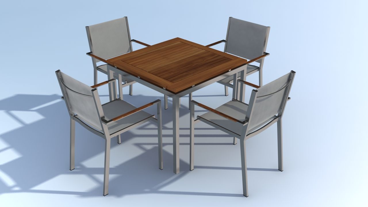 Repas en plein air 3d model