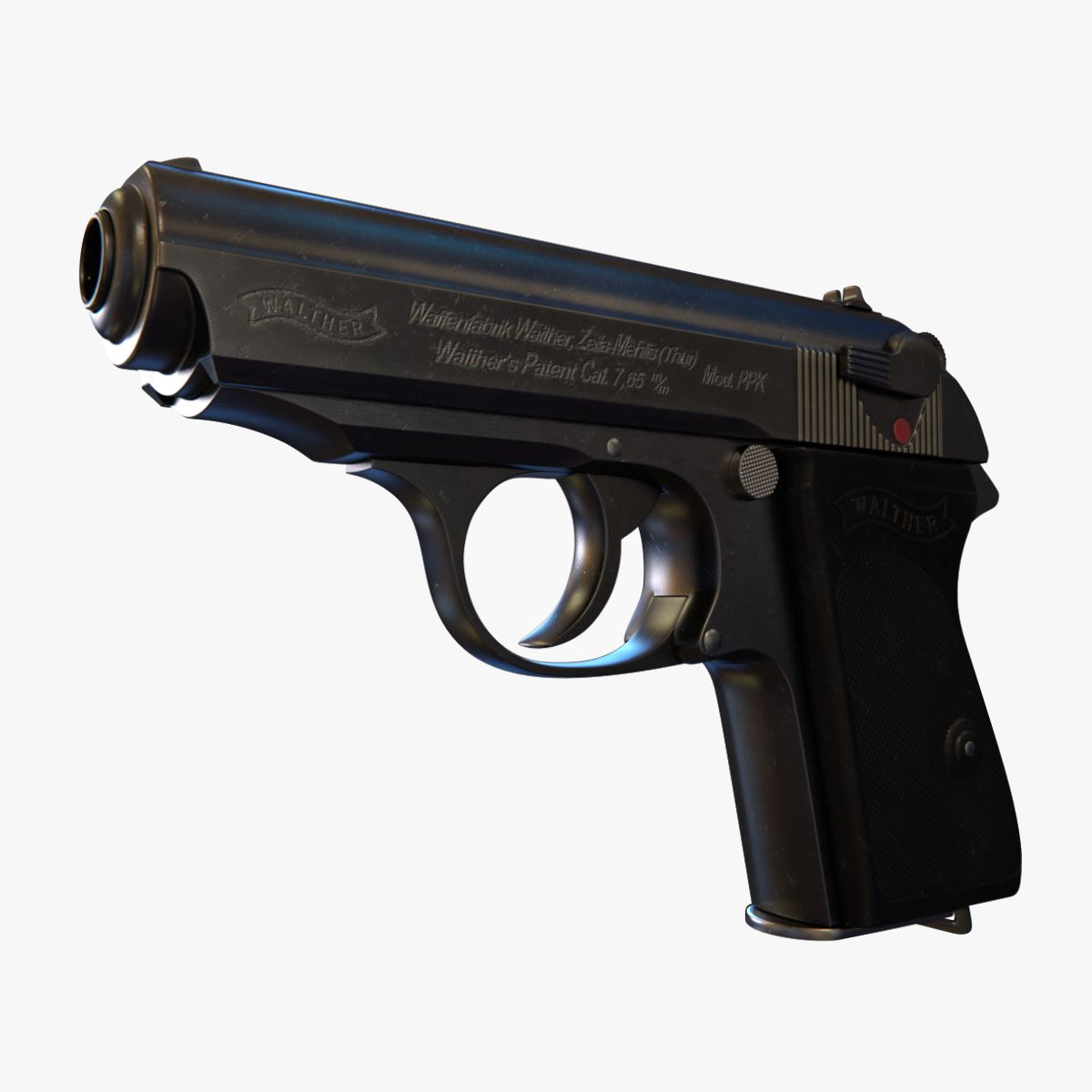 Klasik Walther PPK 7.65mm 3d model