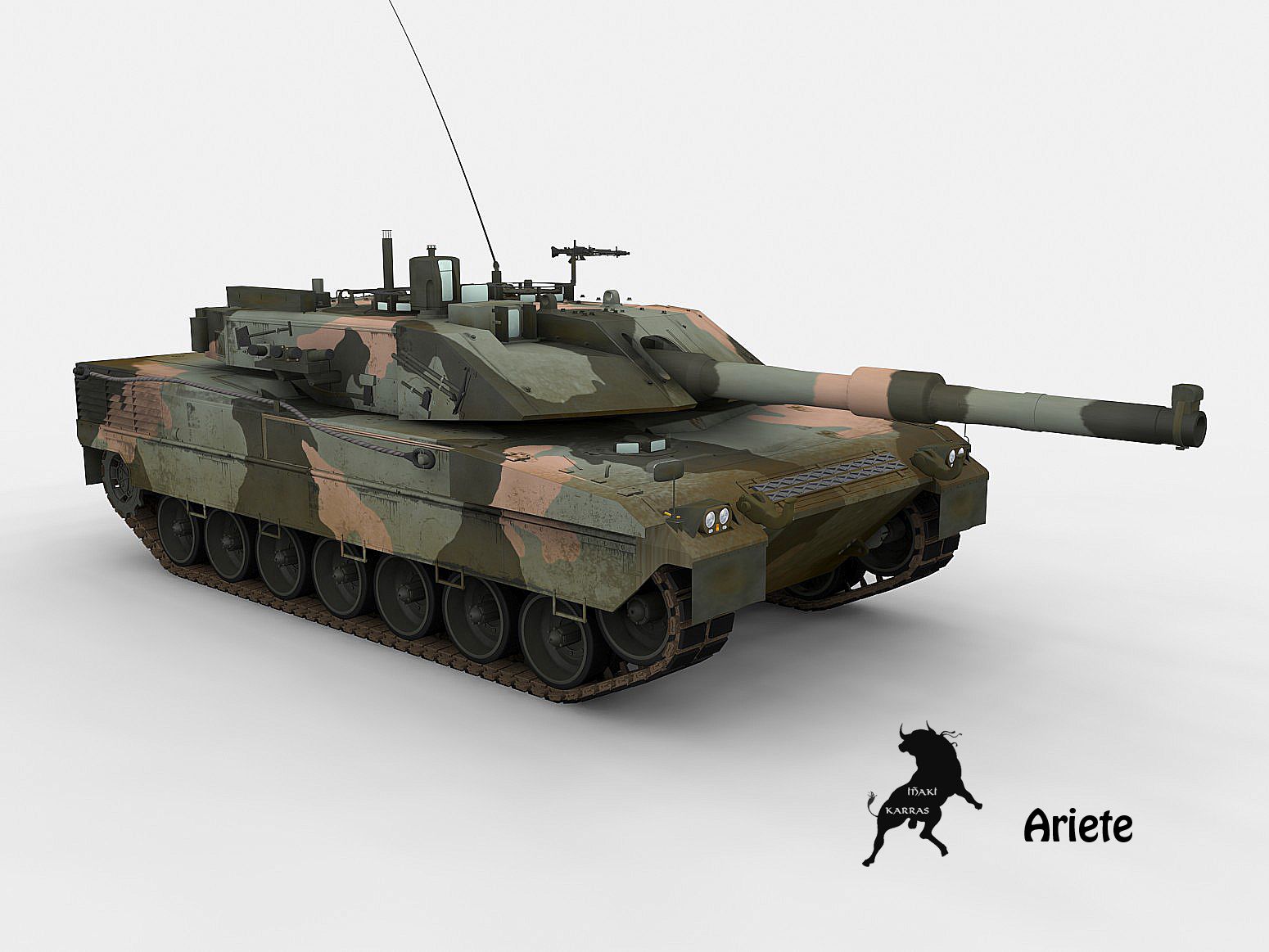 Ariete italienska systemet 3d model