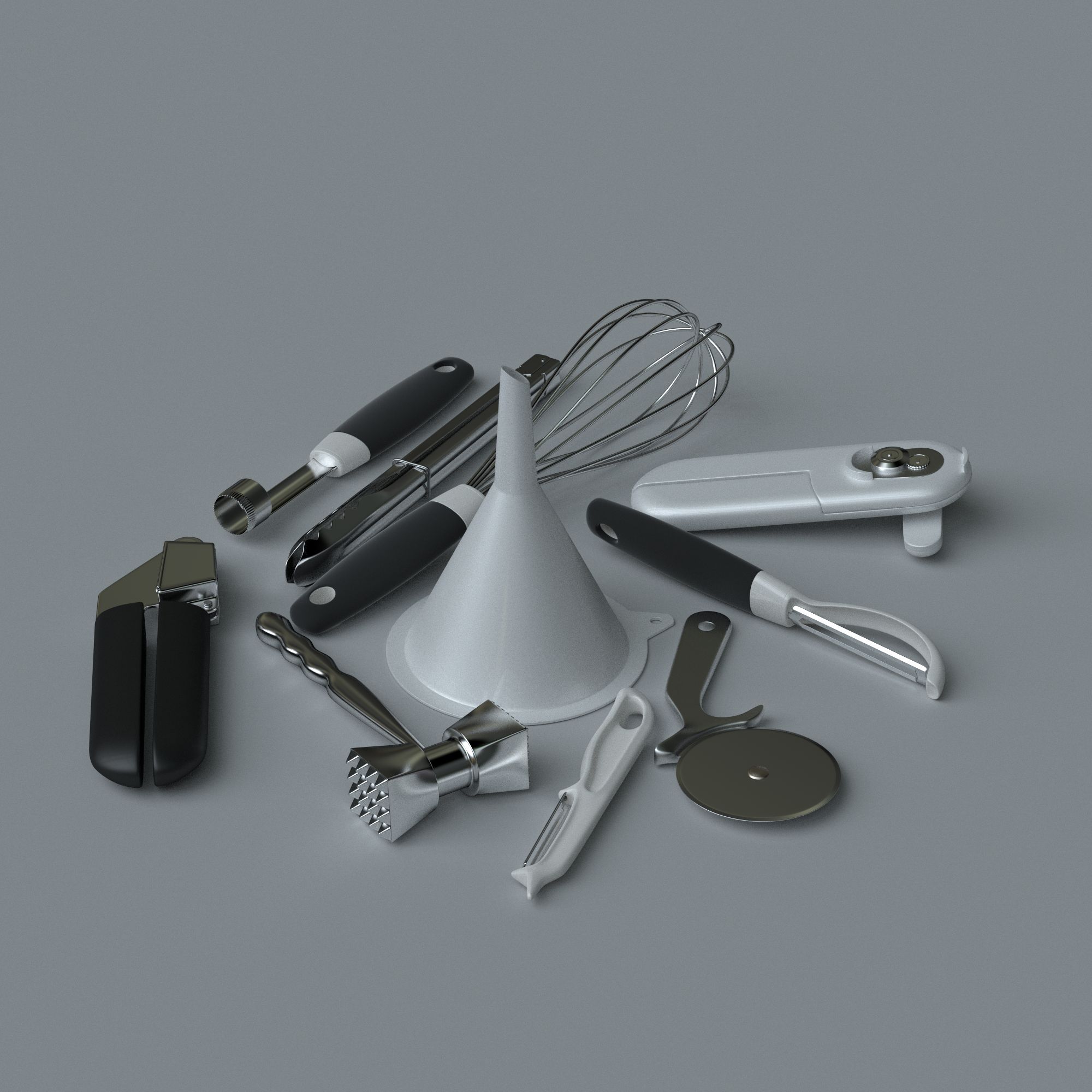 Kitchen accessories 3d model