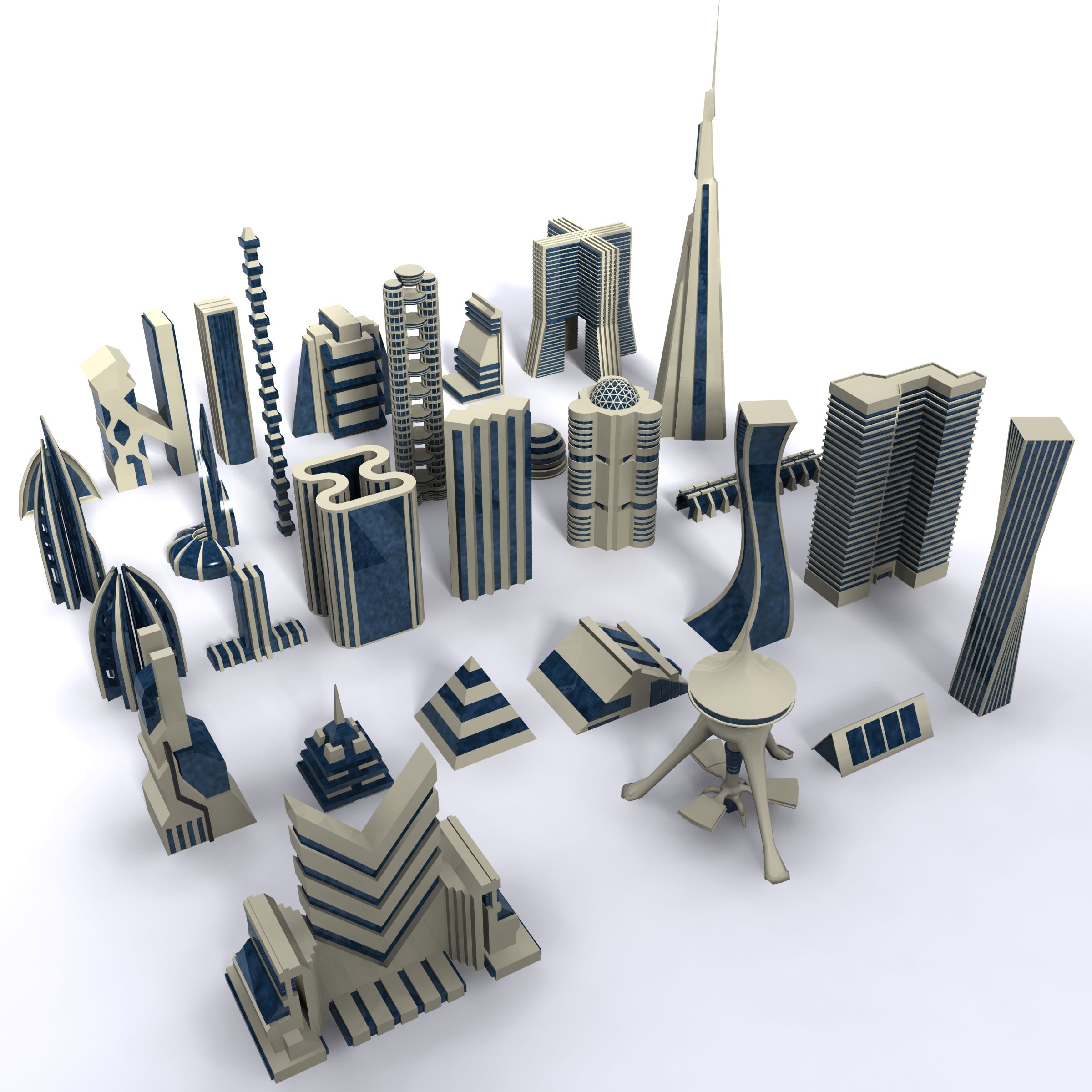 Science Fiction futuristische Stadt 3d model