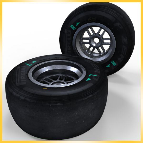 2013 шина Pirelli F1 Hard 3d model