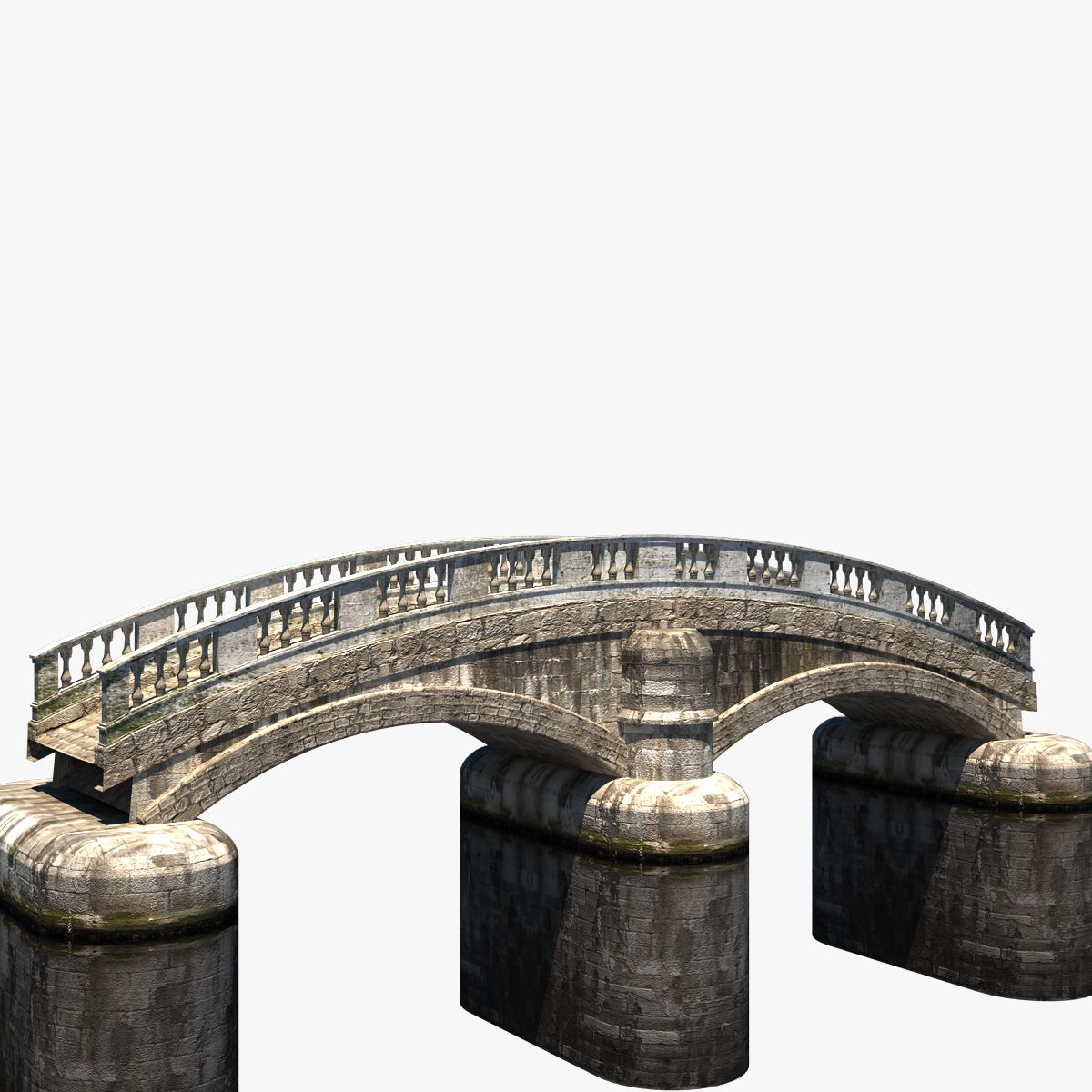 Vecchio ponte di pietra 3d model