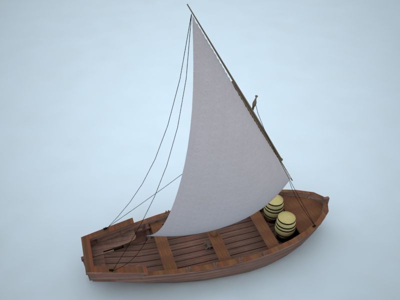 Eski bir tekne 3d model