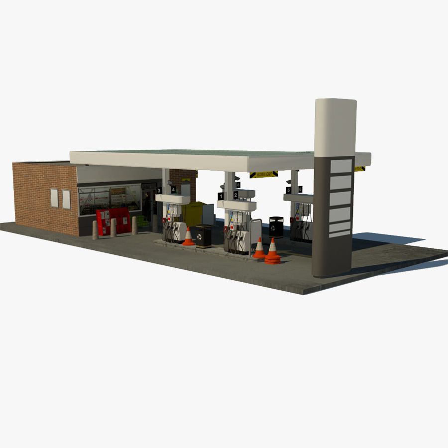 Gas Station 3d model