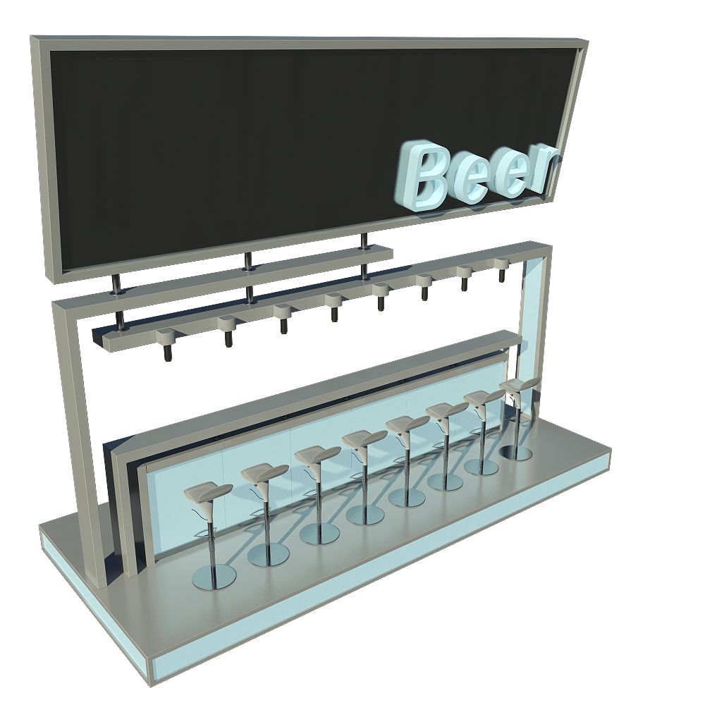 Moderne bar v2 3d model