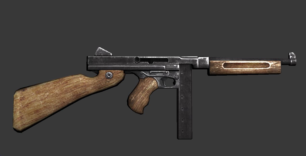 Thompson_M1A1_SMG 3d model