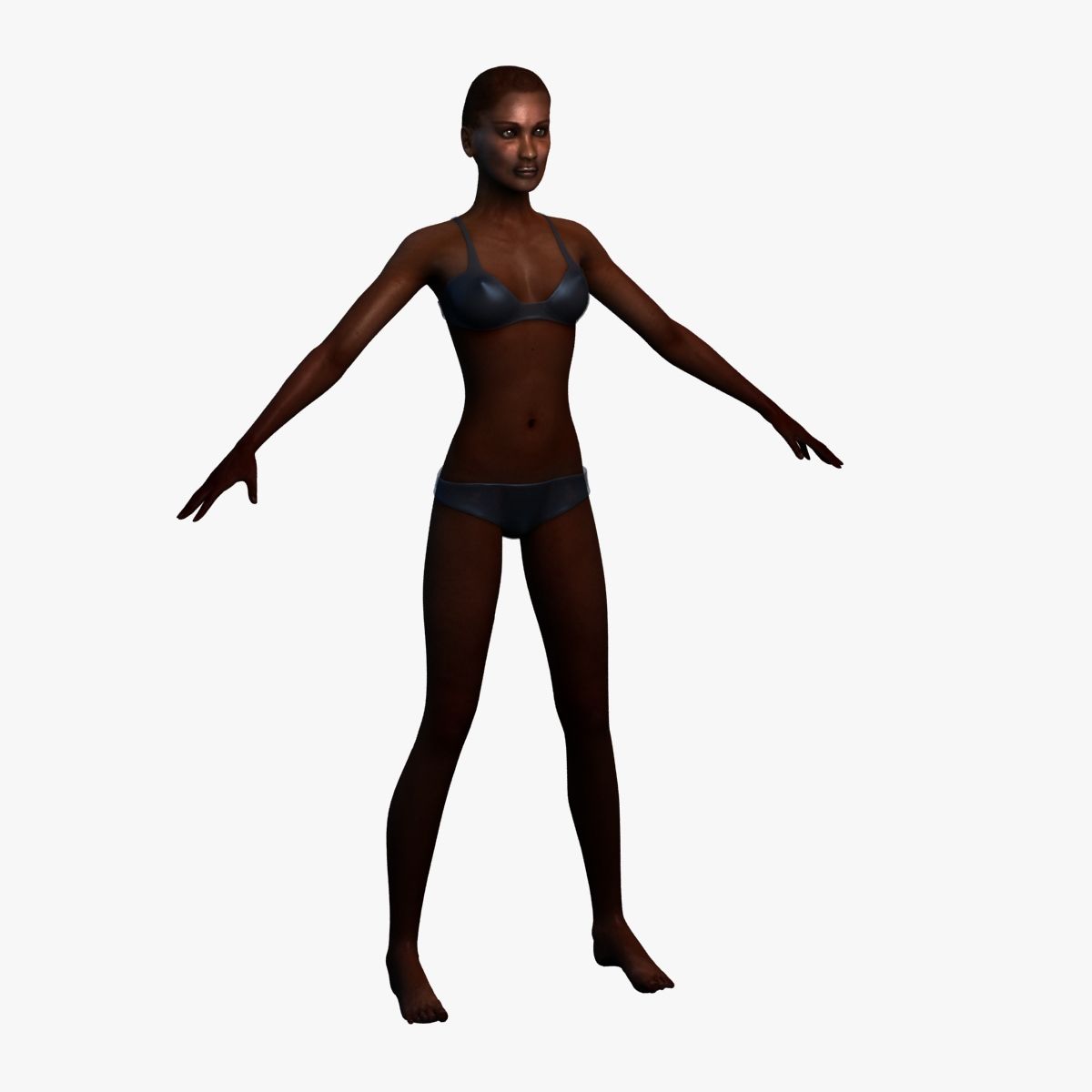 Anatomia femminile africana 3d model