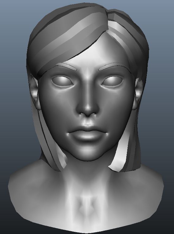 Female Head 3d model