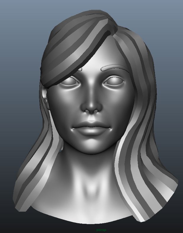 Female Head 3d model